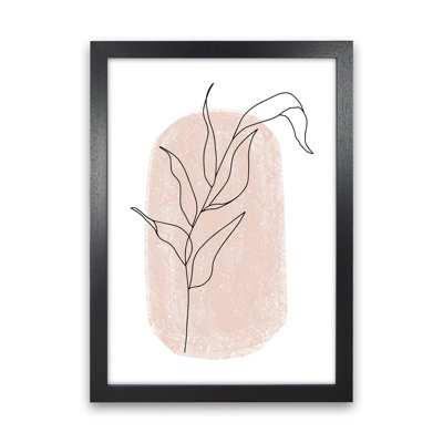 Dalia Chalk Pink Floral Leaf by Pixy Paper - Print