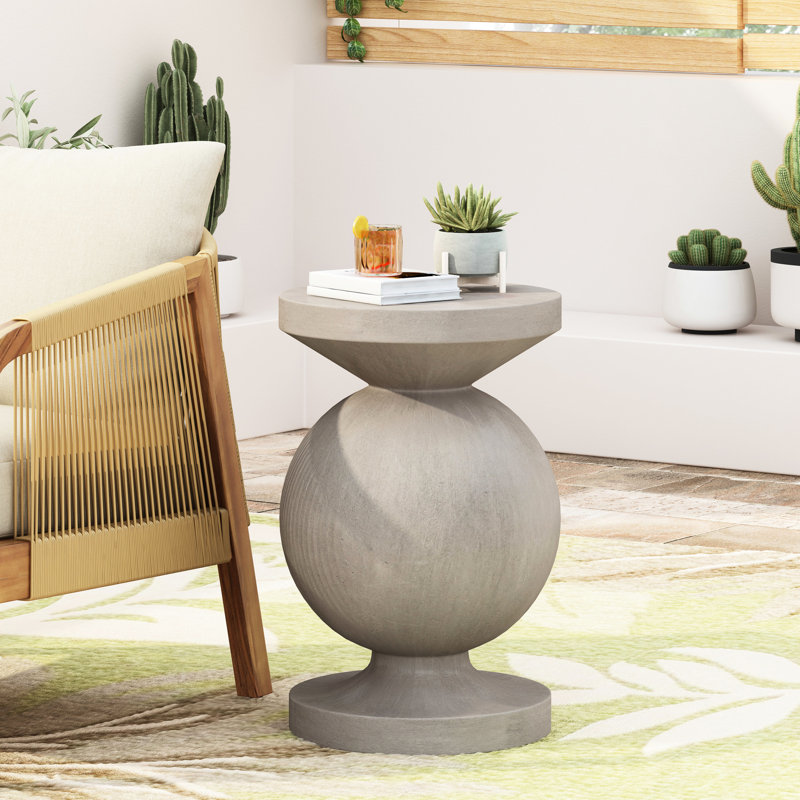 Console légère en béton - Support de plante moderne pour patio