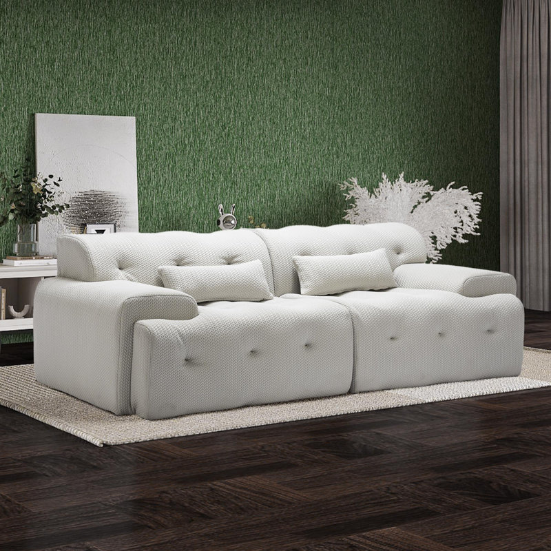 Canapé Maspeth 81,11 po, 100 % polyester beige