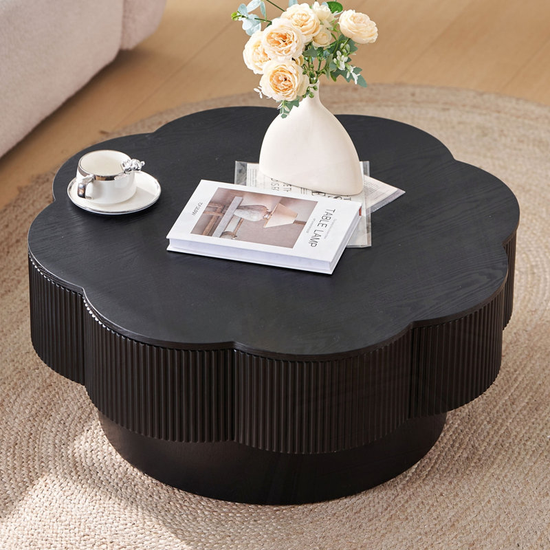 Table basse Mid Century, Noir