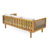 Outdoor Teak Patio Daybed with Cushions-1499128675