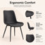 Ensemble de table de salle à manger extensible 63,09 "à 78,84" avec chaises en similicuir et base cannelée-132789946-132789945