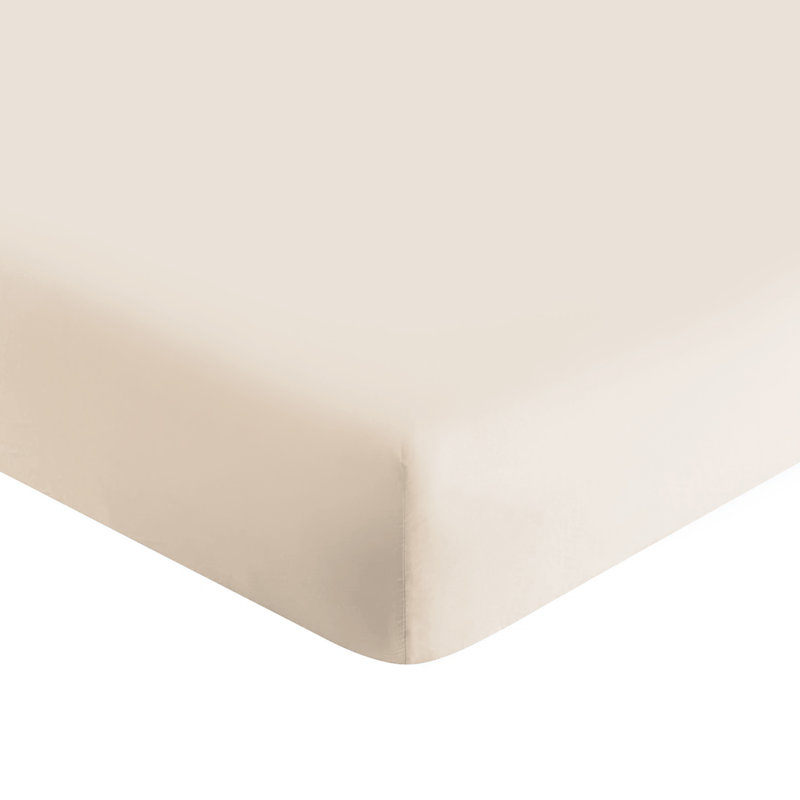 Lieselotte Extra Deep 200 Thread Count 100% Microfiber Brushed Fitted Sheet, Kingsize (5'), Beige