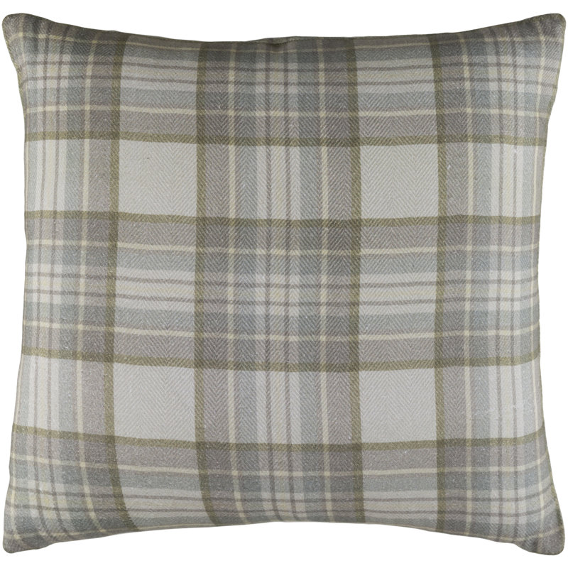 Housse et insert de coussin en coton Andrey, 22 po x 22 po, Brun, Duvet