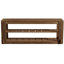Console basse 63 po en bois massif, table de canapé d'entrée étroite avec tablettes de rangement à lattes, table d'appoint rustique pour petits espaces