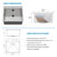 Évier de cuisine en acier inoxydable de calibre 16 avec robinet L 25 po x l 22 po x H 12 po