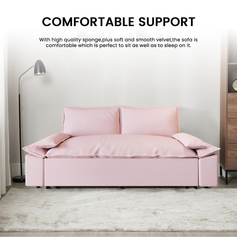 Kiristen Upholstered Daybed, Pink