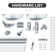 1-Lite Mirrored Door Solid Manufactured Wood Bi-Fold Door with Installation Hardware Kit