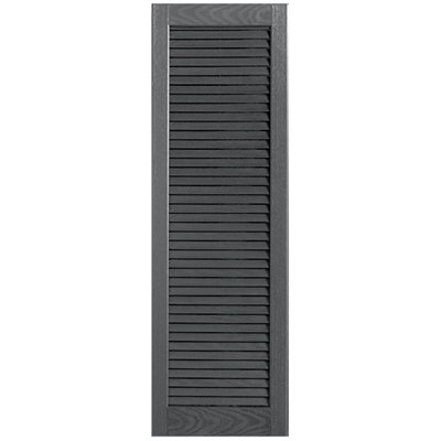 Straight Top Full-style Open Louver Shutters Pair