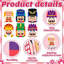 Christmas Chair Covers – Multicolor/Nutcracker Design – Set / Holiday Dining Seat Protectors / Kitchen & Dining Room Decor