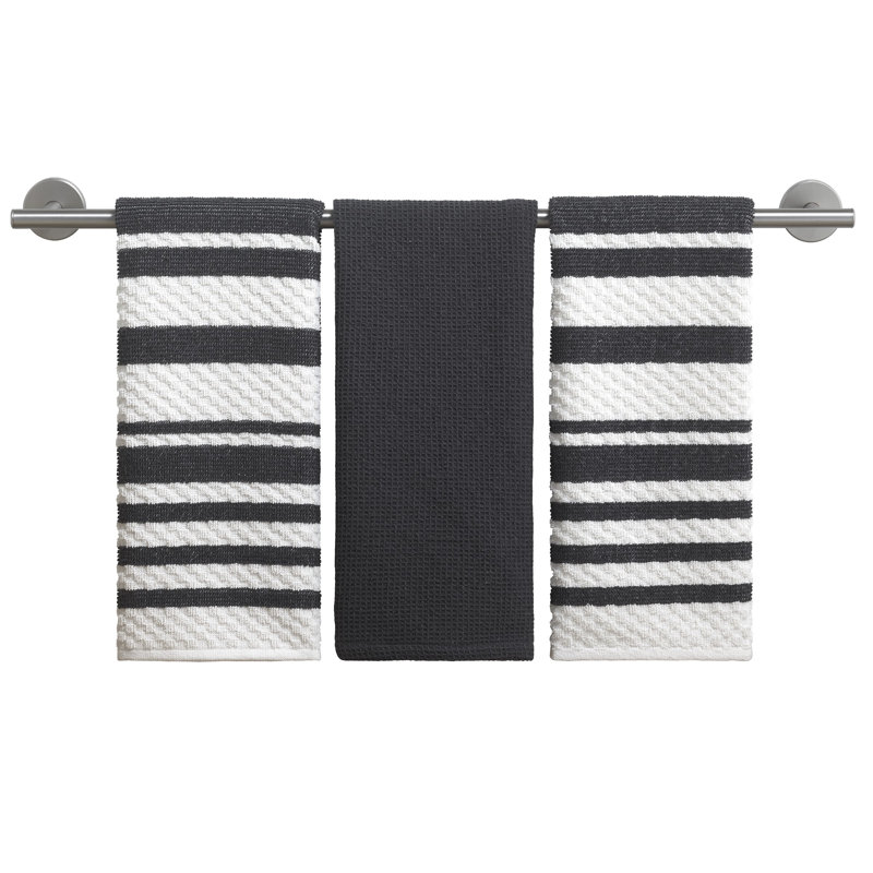 Izod Essex 3-Piece Kitchen Towel Set, Gray