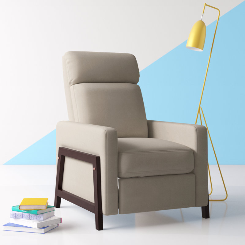 Fauteuil inclinable avec repose-pieds Califf, Crème