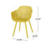 Weather - Chaise d'extérieur jaune - Option de salle à manger de style Lotus pour les espaces stables et à la mode