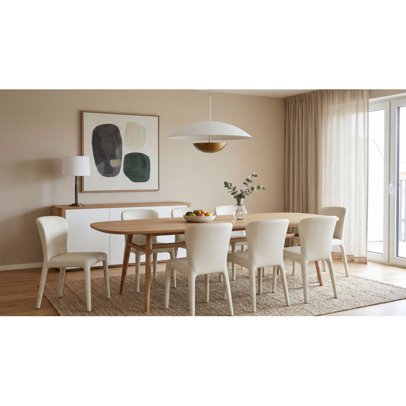 Madrid/WRC Dining Table, Natural, 30" H x 78.74" L x 39.37" W