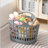 Foldable Plastic Laundry Basket with Handles, Multi-Purpose Storage Bin for Clothes, Toys, Snacks and Home Organization