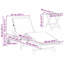 67cm Long Acacia Double Chaise-326646810