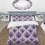 Ensemble de housse de couette mauve beige et quadrilobe Elegance - Mid-Century-109173973