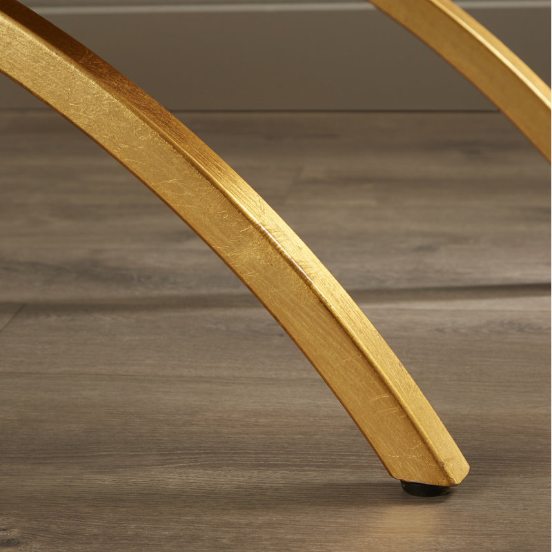 Brooklyn-Lee Moon Arc Bench, Taupe/Gold