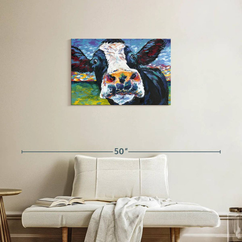 Brampt Curious Cow II, 20" H x 30" W
