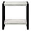 2 tables de bout en stratifié gris et métal noir, pour une utilisation flexible dans une chambre ou un salon