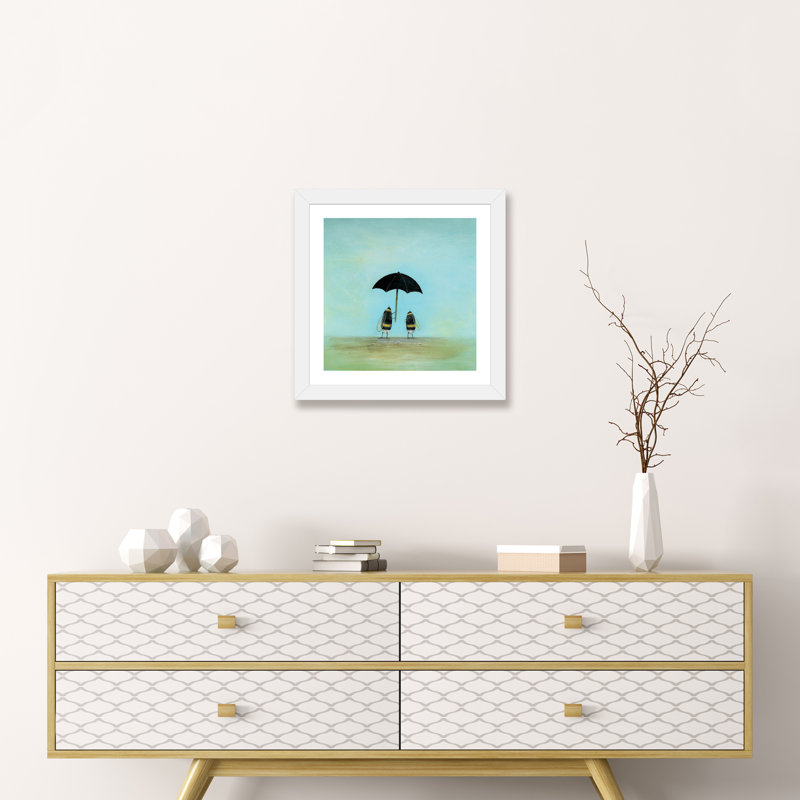 Quand la pluie arrive par Neil Thompson - reproduction d'art, H 24 po x l 24 po x p 1 po, Papier blanc, Blanc