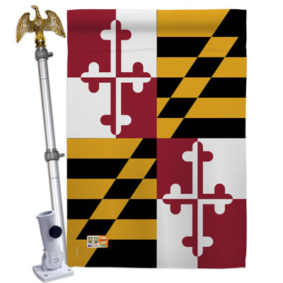 Double Sided 40'' H x 28'' W Polyester Flag Set