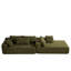Ensemble de canapé modulaire en chenille moderne modulaire en chenille, ensemble de canapé modulaire en L de 108 po avec 6 coussins, canapé-lit combiné gratuit pour le salon, la chambre à coucher (méridienne droite)-216429323