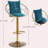 Swivel Upholstered Adjustable Height Counter Stool with Metal Frame-1216077486