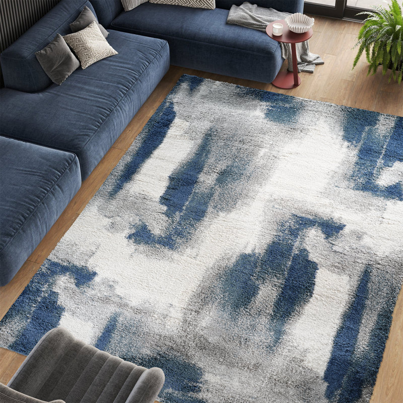 Aizlynn Performance Abstract Indoor Rug, Rectangle 8'9" x 12'2"