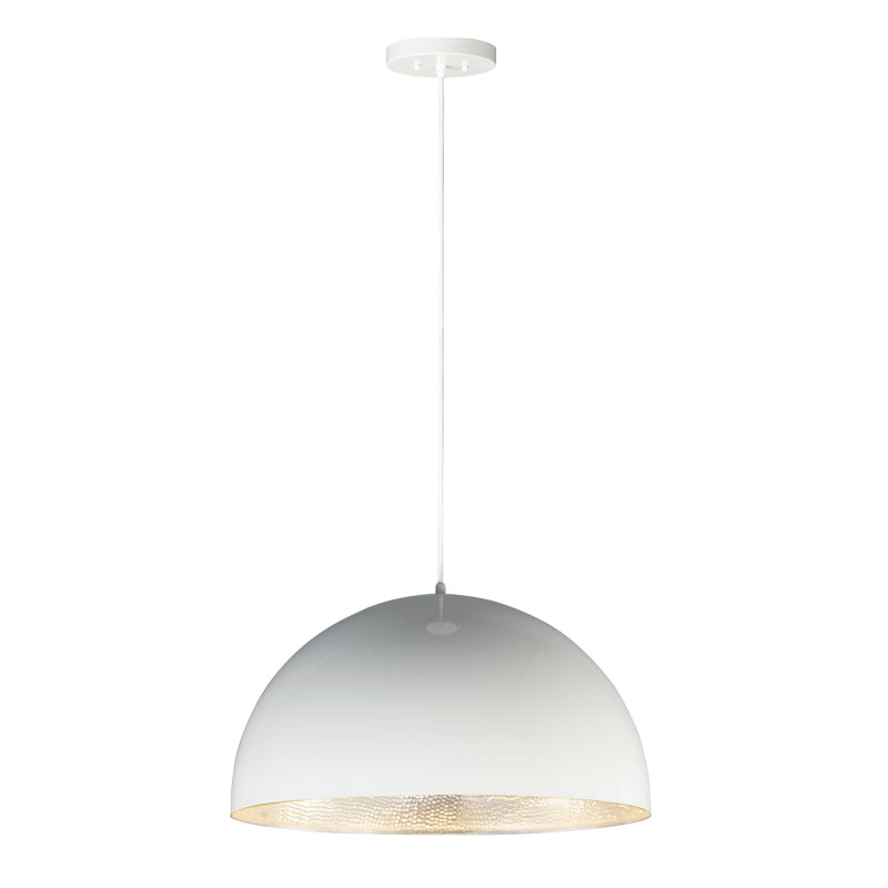 Pizano 1 - Light LED Unique/Statement Pendant, White, 13" H x 24" W x 24" D