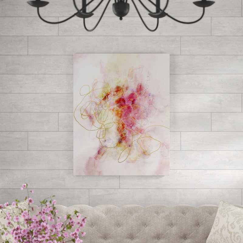 «Blossoming Dreams» par Emma McCartney - impression, H 58 po x l 47 po, Couche de verre