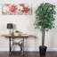 Ficus artificiel en pot de style panier
