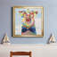 Groovy Pig and Sky - Peinture sur toile encadrée-536339164-536339166