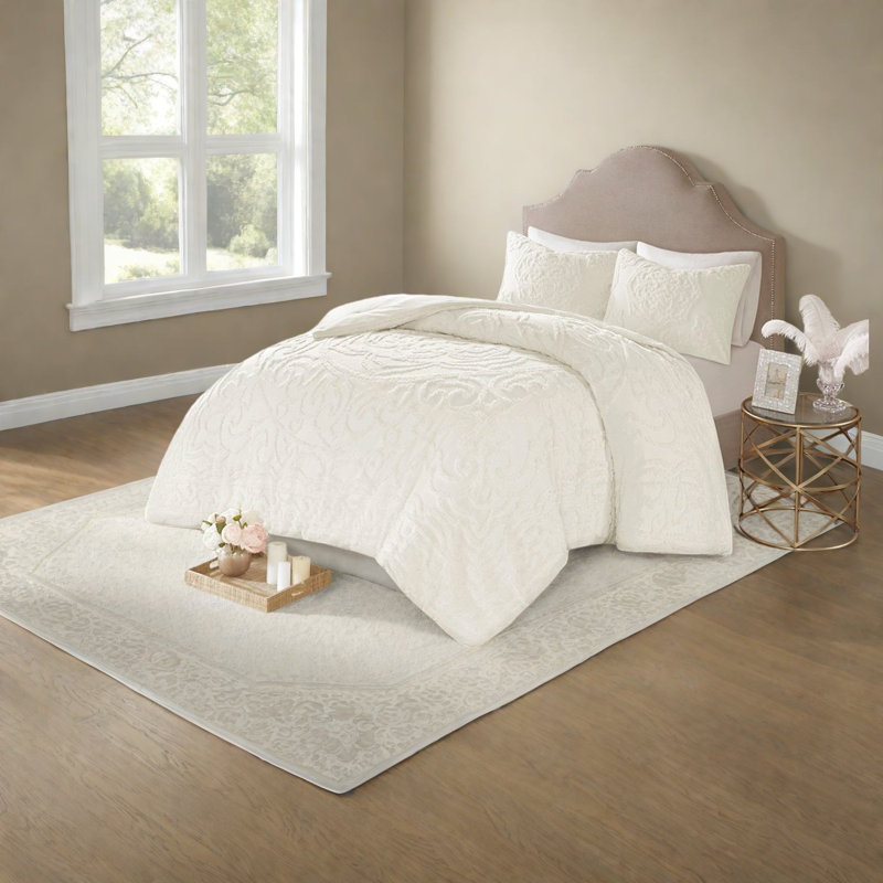 Ensemble de literie touffetée en coton de qualité supérieure, style Shabby Chic, confort toutes saisons