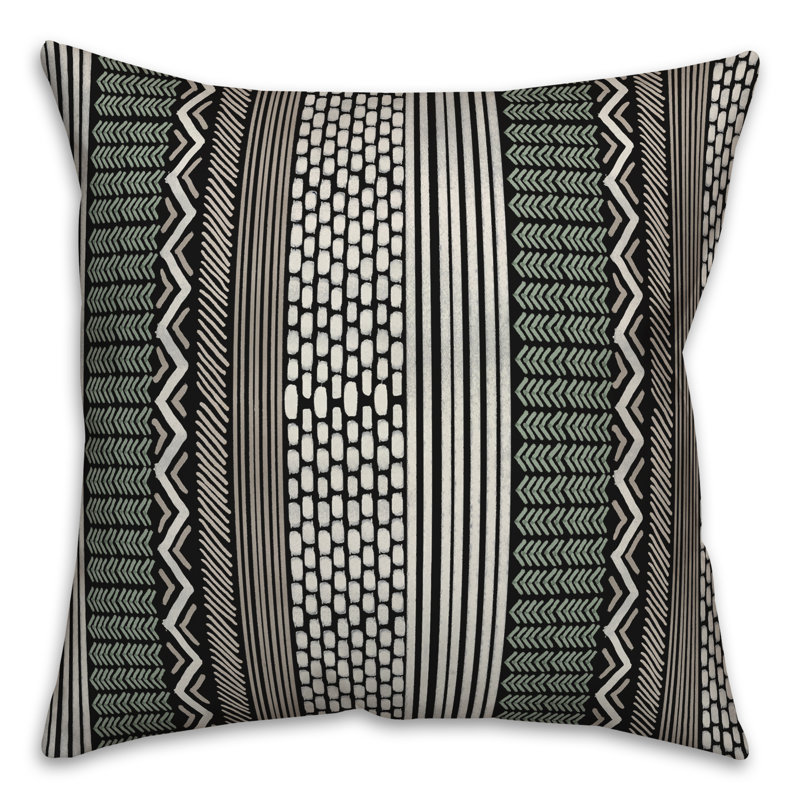 Housse et insert de coussin carré extérieur Abishai, Vert foncé