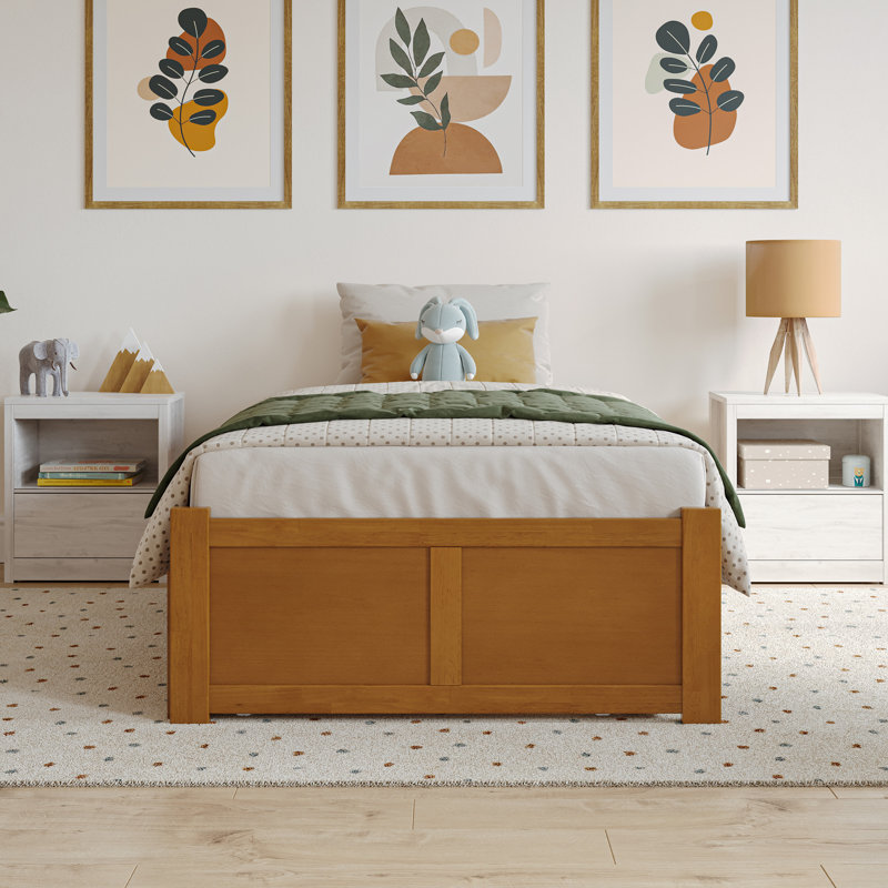 Solid Wood Platform Storage Bed, Twin
