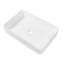 Lavabo de salle de bain vasque rectangulaire en céramique blanche L 24 po x l 14 po