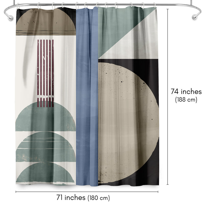 Rideau de douche abstrait amplifié par PI Creative Art, Bradner Modern Abstract