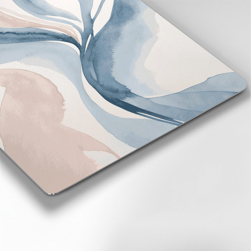 Aquarelle abstraite, art mural gris en métal 69