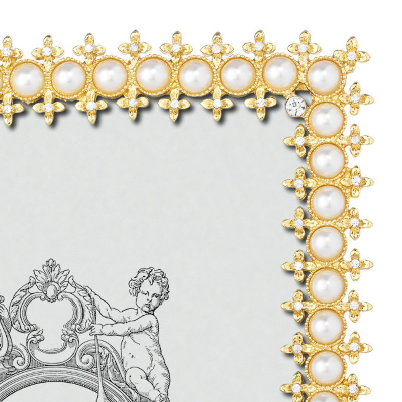 Pearl Metal Picture Frame, 5" x 7", Gold