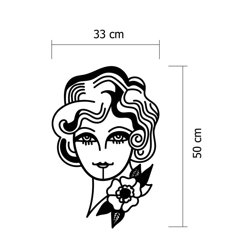 Woman in Flowers Wall Décor