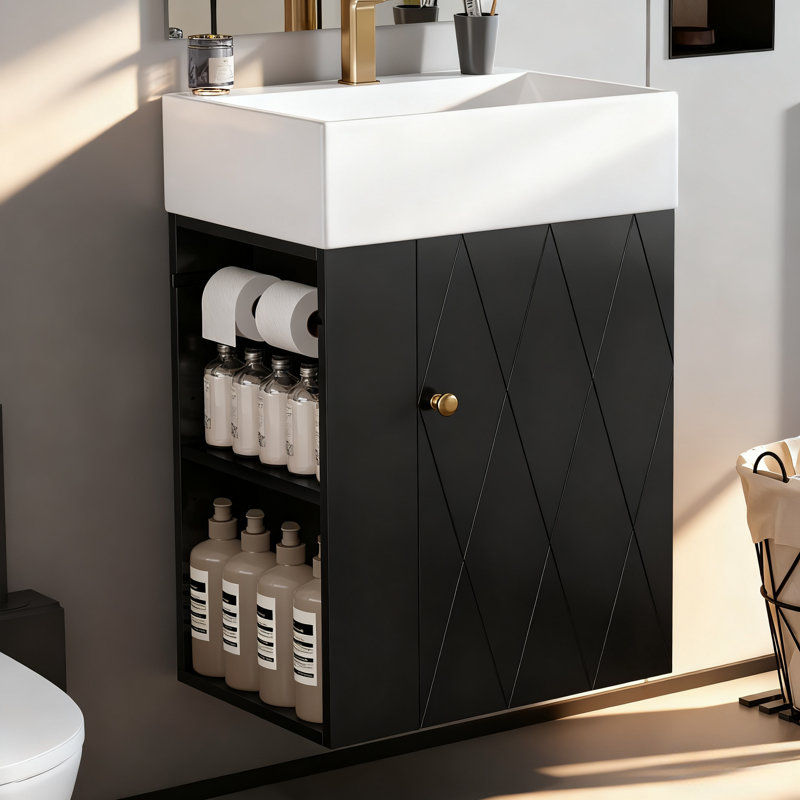 Meuble-lavabo de 20 po avec plateau en céramique Zorindale