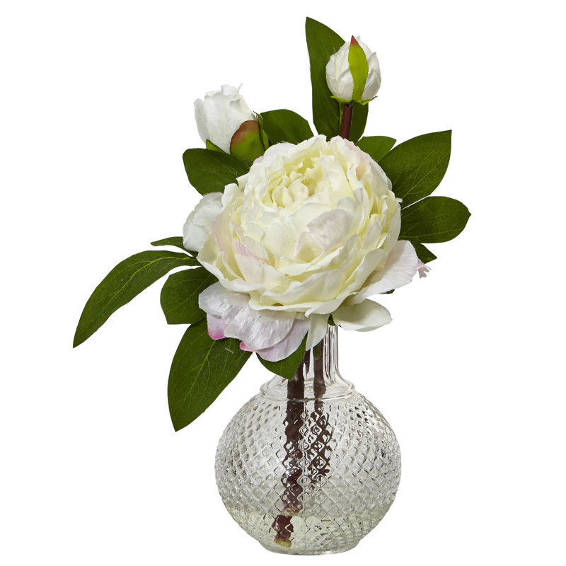 Arrangement floral pivoines dans un vase