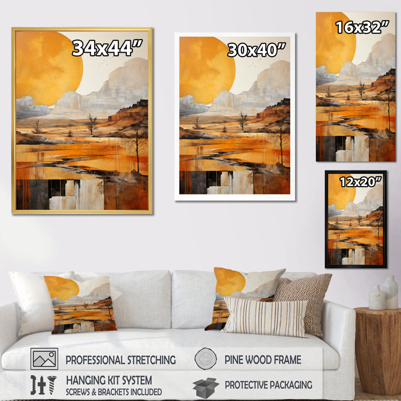 Hrisha Bold Canyon Mirage IV - impression, H 32 po x l 24 po x P 1 po, Cadre photo noir