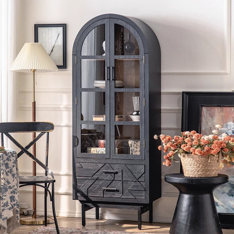 Black Solid Wood Display Cases