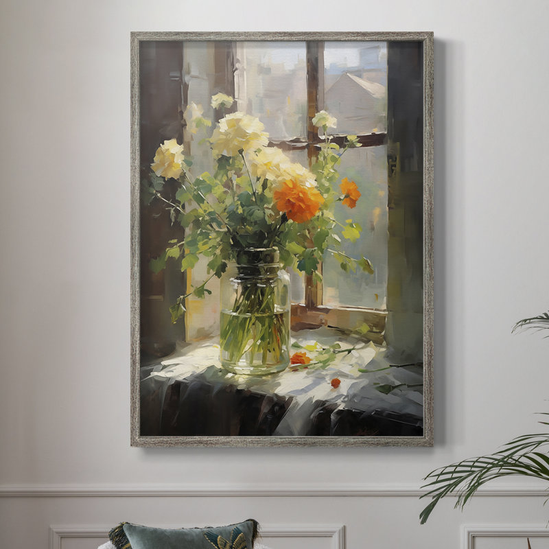 Reproduction encadrée FLORAL Series DCCXCII - bois massif, H 11 po x l 9 po
