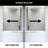 Elan Hart 56-60" W x 66" H Sliding Frameless Tub Door with 3/8" Clear Glass-69565585