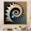 Beauté fractale monochrome II - reproduction sur toile