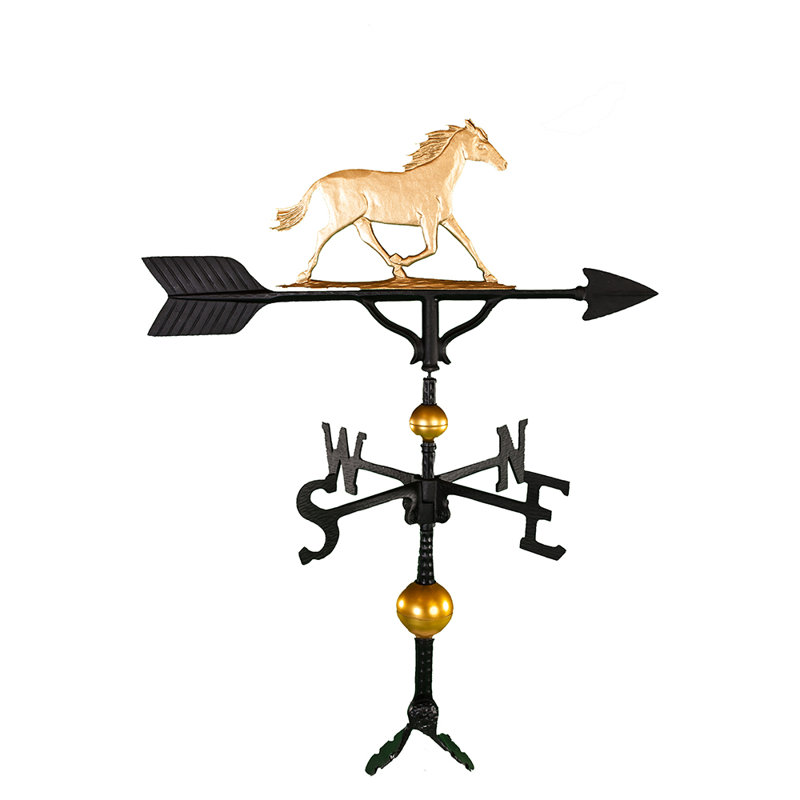 Deluxe Horse Weathervane, Gold