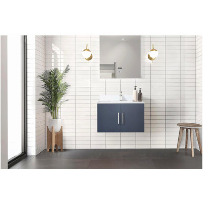 Lavabo de baignoire avec robinet et miroir à DEL